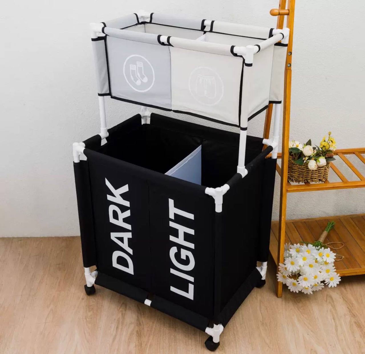 2layer 4compartment laundry bag